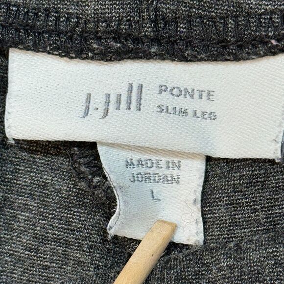 J.Jill Pants Womens Large Grey Ponte Slim Leg Stretch Rayon Blend Slacks Career - Picture 5 of 7